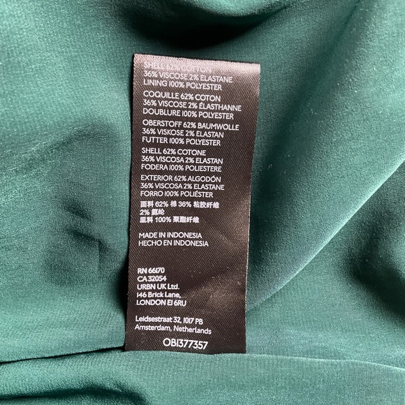 Free People Velvet Ashby Jacket Emerald Green Double Breasted Size L Women's - Picture 6 of 10